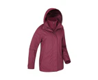 Mountain Warehouse Womens 3 in 1 Jacket Water Resistant Triclimate Coat Ladies - Burgundy