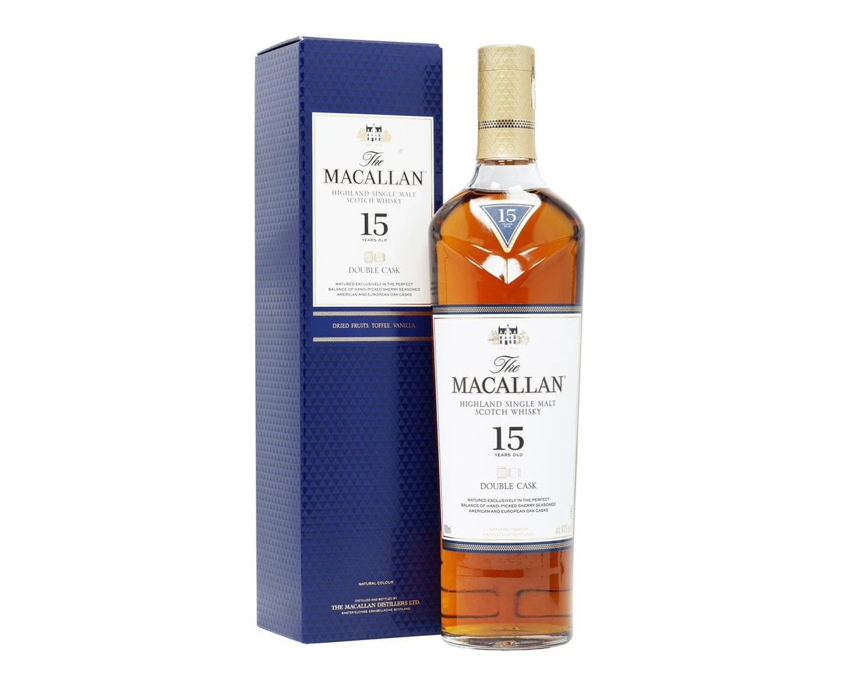 The Macallan Double Cask Matured 15 YO Single Malt Scotch Whisky 700ml @ 43 % abv