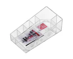 5PK Boxsweden Crystal 7 Section Micro Station Makeup/Cosmetics Organiser Clear