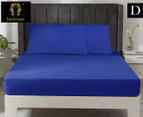 Ramesses Egyptian Cotton Double Bed Sheet Set - Royal Blue