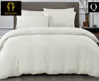 Ramesses 1500TC Egyptian Cotton Queen Bed Quilt Cover Set - Silver