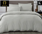 Ramesses 1500TC Egyptian Cotton King Bed Quilt Cover Set - Grey