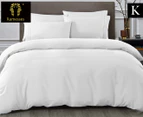 Ramesses 1500TC Egyptian Cotton King Bed Quilt Cover Set - White