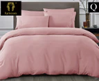 Ramesses 1500TC Egyptian Cotton Queen Bed Quilt Cover Set - Rose Pink
