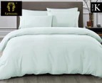 Ramesses 1500TC Egyptian Cotton Super King Bed Quilt Cover Set - Ice Blue