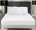 Ramesses Egyptian Cotton Queen Bed Sheet Set - White