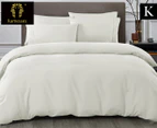 Ramesses 1500TC Egyptian Cotton King Bed Quilt Cover Set - Silver