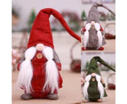 3PCS Christmas Santa Faceless Doll Plush Ornament Xmas Home Party Décor Kids Toy