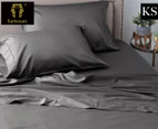 Ramesses 1200TC Tencel King Single Bed Sheet Set - Charcoal