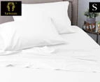 Ramesses 1200TC Tencel Single Bed Sheet Set - White