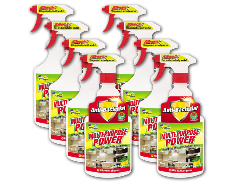 8PK 500mL Multi-Purpose Power Anti-Bacterial All Surface Cleaner