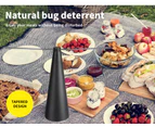 Fly Free Entertaining Chemical Free Repellent Fly Fan Indoor Outdoor Home Black