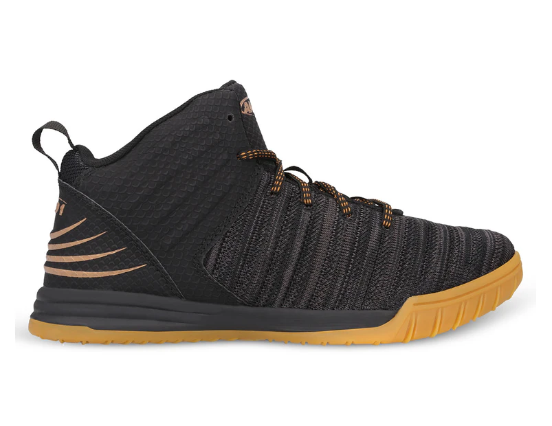 AND1 Men's Spin Move Basketball Shoes - Black/Pale Gold