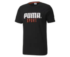 Puma Men's Puma Sport Graphic Tee / T-Shirt / Tshirt - Cotton Black