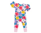 Bonds Baby Girls' Zip Wondersuit - Spring Trail Flora Baby Spice