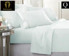 Ramesses Egyptian Cotton Queen Bed Sheet Set - Ice Blue