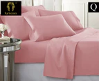 Ramesses Egyptian Cotton Queen Bed Sheet Set - Rose Pink