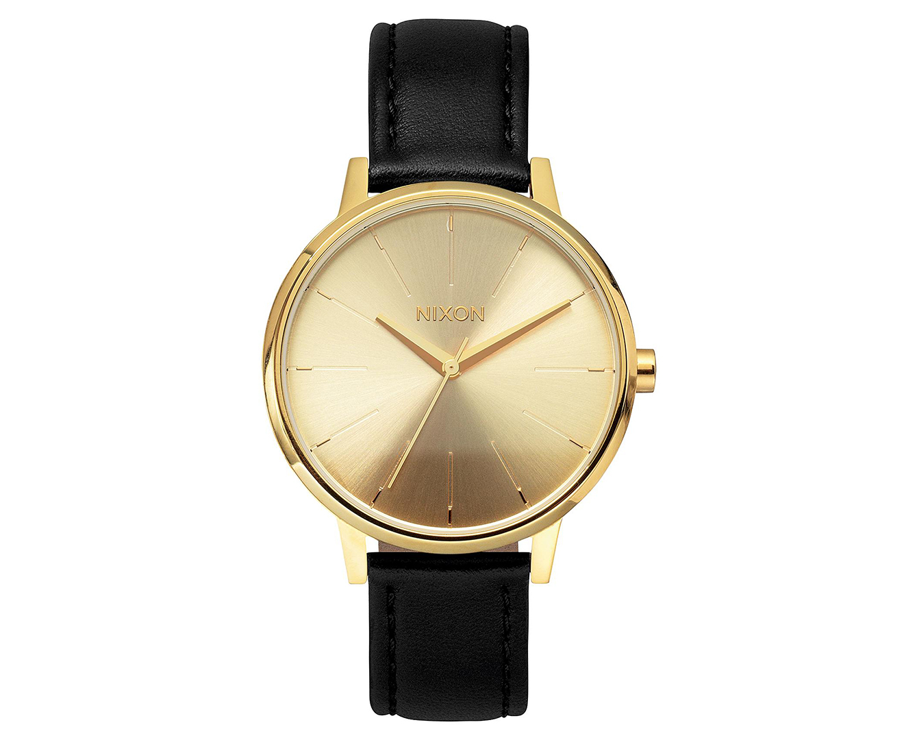 Kensington Leather Watch, Gold / Black