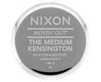 Nixon Women's 37mm Kensington Leather Watch - Silver/Red/Black