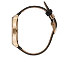 Nixon Women's 38mm Clique Leather Watch - Gold/Black/White