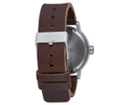 Nixon Men's 42mm Stark Leather Watch - Brown/Gunmetal/Blue