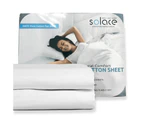 Solace Sleep Pure Cotton Flat Sheet - White - White