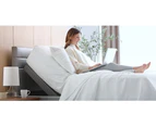 Solace Sleep Cotton Fitted Sheet with Pillow Case - White - White