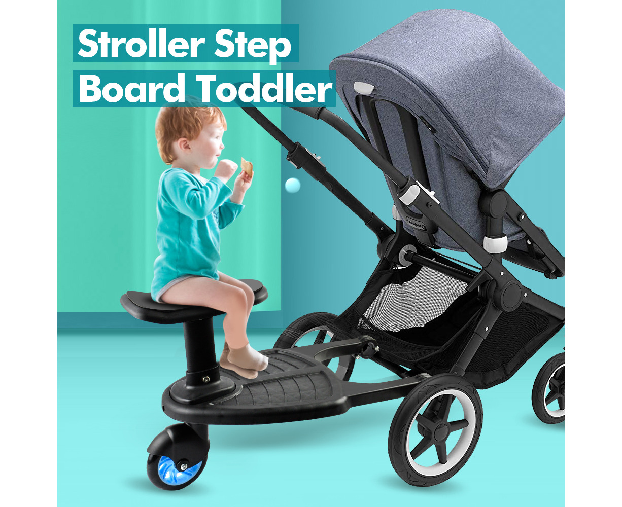 Stroller with step on sale board