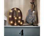 Number/Alphabet LED Letter Lights Light Up Metal Standing Hanging Marquee Decor