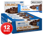 12 x Optimum Nutrition Protein Crunch Bars Milk Chocolate 57g