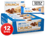 12 x Optimum Nutrition Protein Crunch Toffee & Pretzel Bars 57g