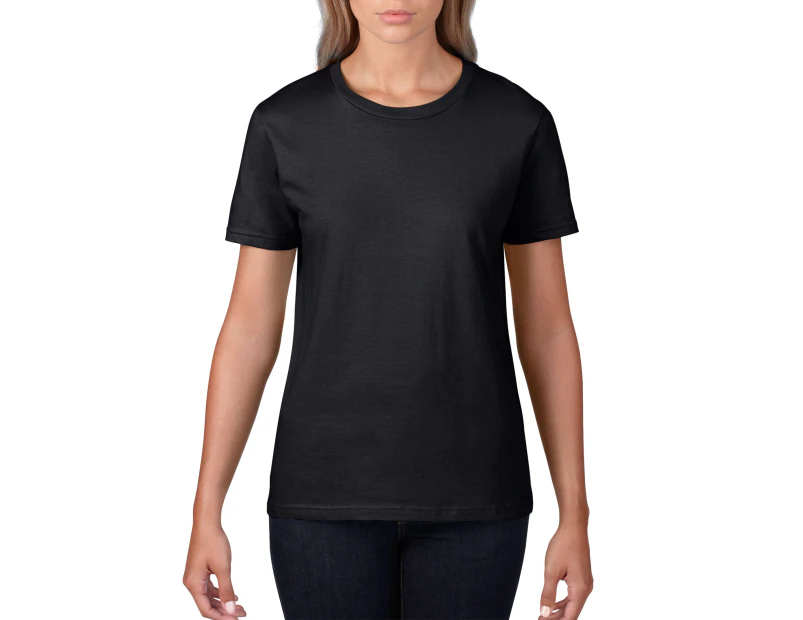 Anvil Women's Lightweight Crew Neck Short Sleeve T-Shirt - Black