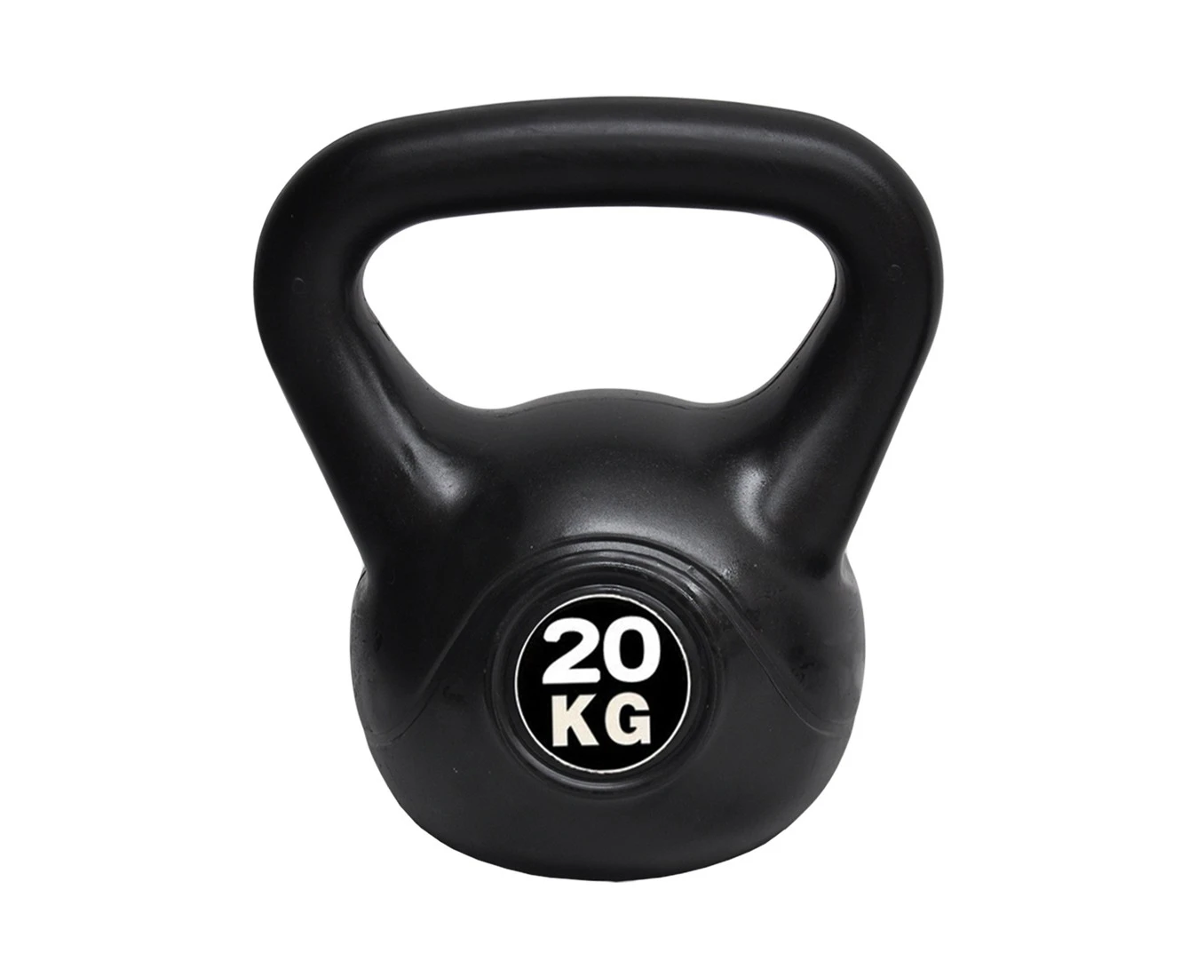 20kg Kettlebell - Home Gym Kettlebell Weight Fitness Exercise - Black