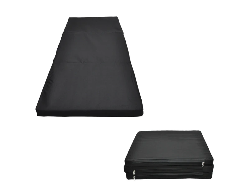 Folding Yoga Black Mat - Gymnastics Floor Exercise Gym Mat - 180Cm*60Cm*5Cm