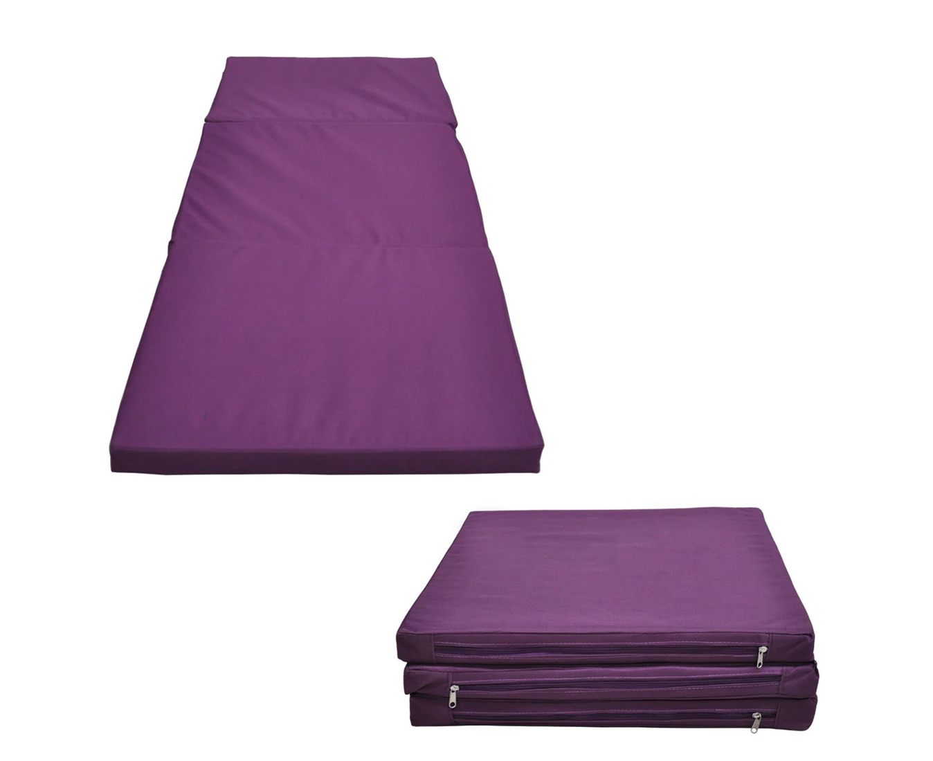 Folding Yoga Purple Mat - Gymnastics Floor Exercise Gym Mat - 180Cm*60Cm*5Cm