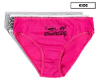 Monster High Girls' Underwear 3-Pack - Fuchsia/Print/Grey