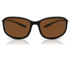 Serengeti Sestriere Polarized Wraparound Sunglasses Plastic Satin Black