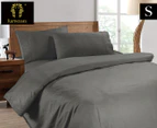 Ramesses 2000TC Cooling Bamboo Single Bed Quilt Cover Set - Charcoal