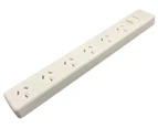 Jackson 6-Way Switch Power Board w/ 5m Cord - White