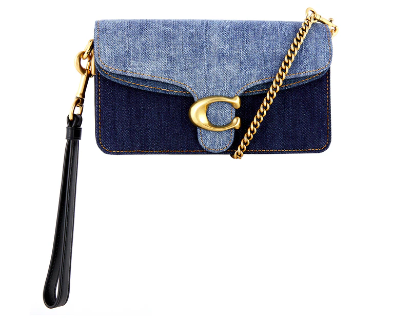 Coach Tabby Colour Block Denim Crossbody Bag - Denim/Multi 