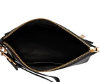 Coach Charlie Pebbled Leather Pouch - Black