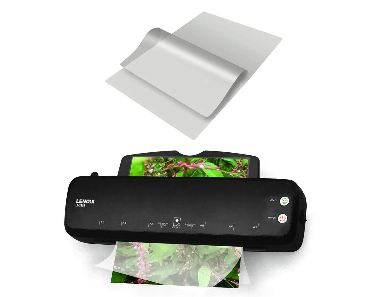 A3 Paper Hot Laminator Office/Business/Home w/50 Plastic Pouch Laminating Sheets