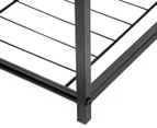 Box Sweden 5-Tier Metal Frame Display Rack w/ Wood Top - Black/Brown