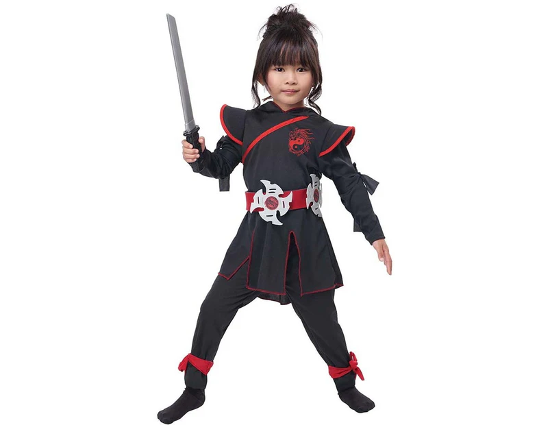 Lil Ninja Girl Toddler Japanese Warrior Costume