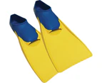 VIEW Swimming and Snorkeling Rubber Fins - Yellow/Blue