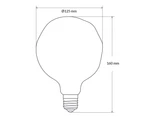 4W Oversized Bulbs Designer G125 Irregular Dimmable Spiral LED Bulb ES E27