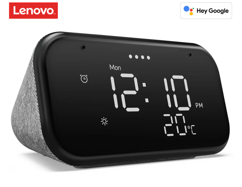 Lenovo 4" Smart Clock Essential w/ Google Assistant - Grey