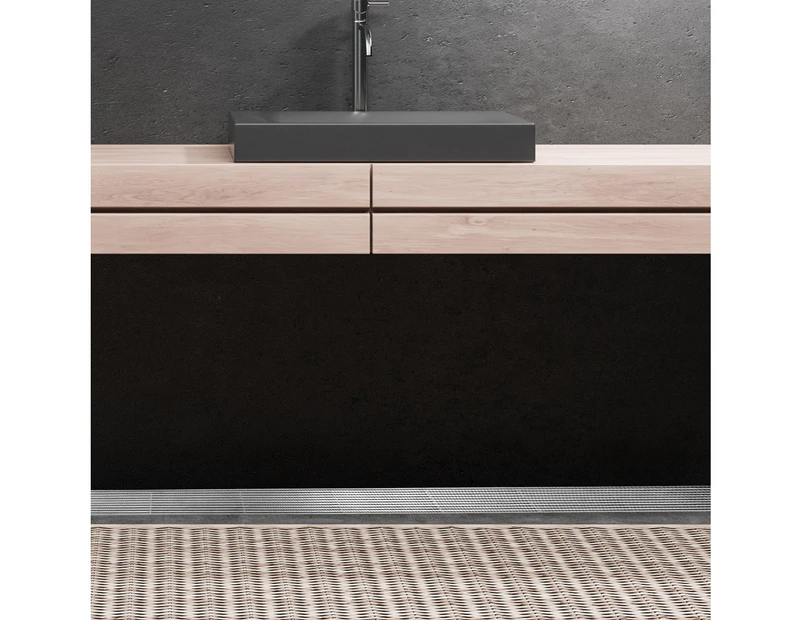 800MM Stainless Steel Tile Insert Bathroom Shower Grate Drain Floor Linear
