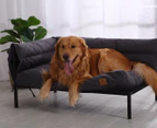 Charlie's VIP Luxury Elevated Corner Pet Sofa Bed - Gunmetal Grey