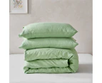 Natural Home European Linen Quilt Cover Set - Sage